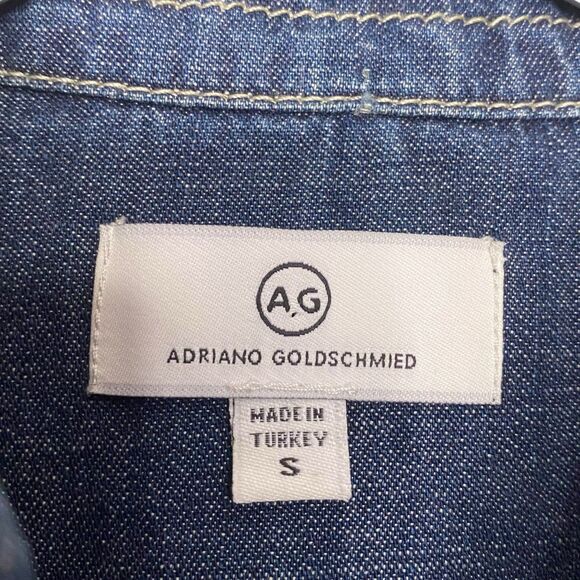 AG Adriano Goldschmied Denim Shirt Womens Small Long Sleeve Button Down Western - Picture 3 of 9